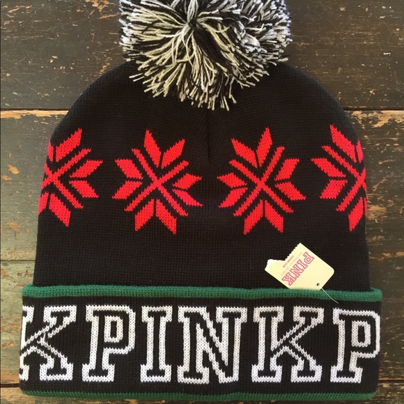 PINK Victoria's Secret Accessories - NWT Pink puffball hat